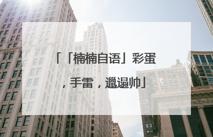 「楠楠自语」彩蛋，手雷，邋遢帅