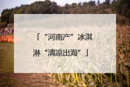 “河南产”冰淇淋“清凉出海”
