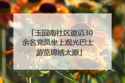 玉园南社区邀请30余名党员坐上观光巴士 游览锦绣太原