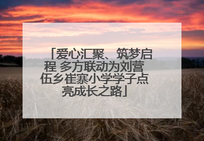 爱心汇聚、筑梦启程 多方联动为刘营伍乡崔寨小学学子点亮成长之路