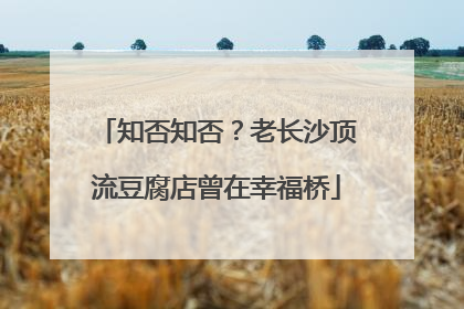 知否知否？老长沙顶流豆腐店曾在幸福桥