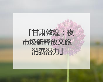甘肃敦煌：夜市焕新释放文旅消费潜力