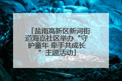 盐南高新区新河街道海嘉社区举办“守护童年 牵手共成长”主题活动