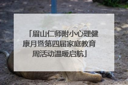 眉山仁师附小心理健康月暨第四届家庭教育周活动温暖启航