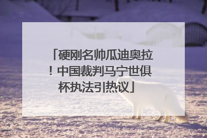 硬刚名帅瓜迪奥拉！中国裁判马宁世俱杯执法引热议