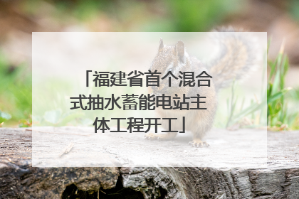 福建省首个混合式抽水蓄能电站主体工程开工