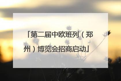 第二届中欧班列（郑州）博览会招商启动