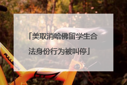 美取消哈佛留学生合法身份行为被叫停