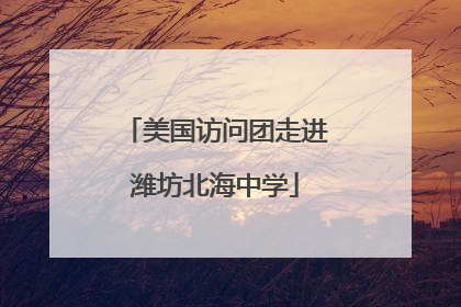 美国访问团走进潍坊北海中学
