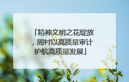 精神文明之花绽放，周村以高质量审计护航高质量发展