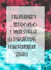 粽香迎端午，警民心连心！地铁分局灵山卫站派出所开展党建联建活动
