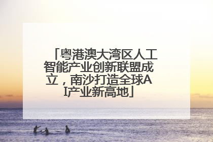 粤港澳大湾区人工智能产业创新联盟成立，南沙打造全球AI产业新高地