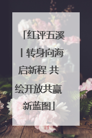 红评五溪丨转身向海启新程 共绘开放共赢新蓝图