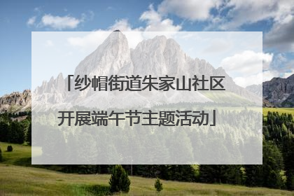 纱帽街道朱家山社区开展端午节主题活动