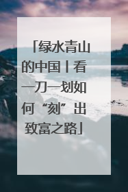绿水青山的中国丨看一刀一划如何“刻”出致富之路