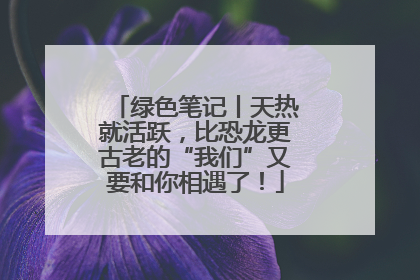 绿色笔记丨天热就活跃，比恐龙更古老的“我们”又要和你相遇了！