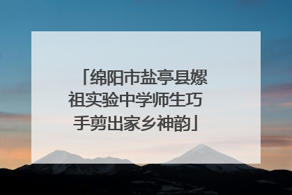 绵阳市盐亭县嫘祖实验中学师生巧手剪出家乡神韵