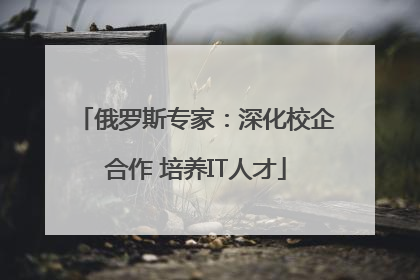 俄罗斯专家：深化校企合作 培养IT人才