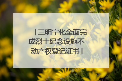 三明宁化全面完成烈士纪念设施不动产权登记证书