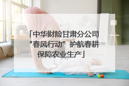 中华财险甘肃分公司“春风行动”护航春耕 保障农业生产