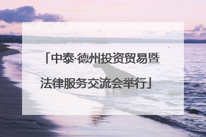 中泰·德州投资贸易暨法律服务交流会举行