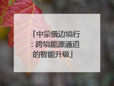 中蒙俄边境行：跨境能源通道的智能升级