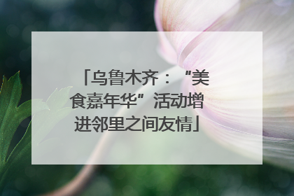 乌鲁木齐：“美食嘉年华”活动增进邻里之间友情