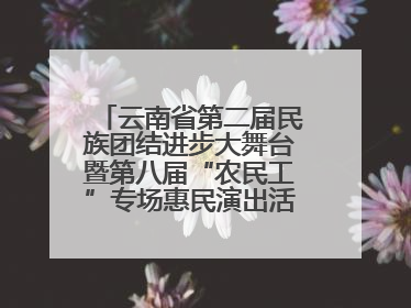 云南省第二届民族团结进步大舞台暨第八届“农民工”专场惠民演出活动启幕