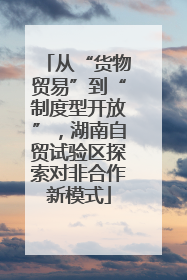 从“货物贸易”到“制度型开放”，湖南自贸试验区探索对非合作新模式