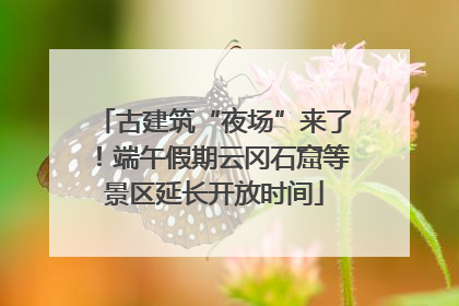 古建筑“夜场”来了！端午假期云冈石窟等景区延长开放时间