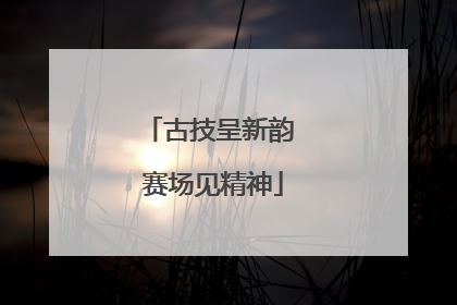 古技呈新韵 赛场见精神