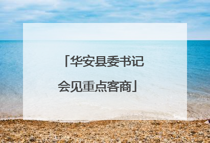 华安县委书记会见重点客商
