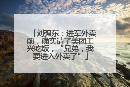刘强东：进军外卖前，确实请了美团王兴吃饭，“兄弟，我要进入外卖了”