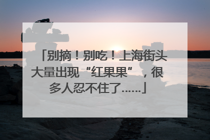 别摘！别吃！上海街头大量出现“红果果”，很多人忍不住了……