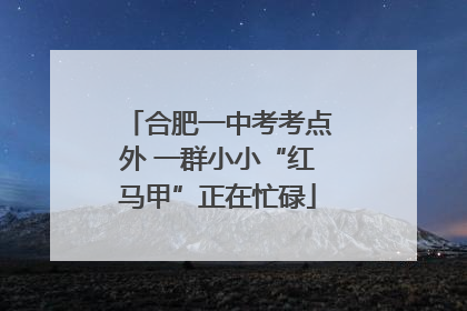 合肥一中考考点外 一群小小“红马甲”正在忙碌
