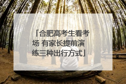 合肥高考生看考场 有家长提前演练三种出行方式