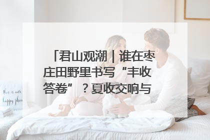 君山观潮｜谁在枣庄田野里书写“丰收答卷”？夏收交响与特色产业，共绘乡村振兴新图景