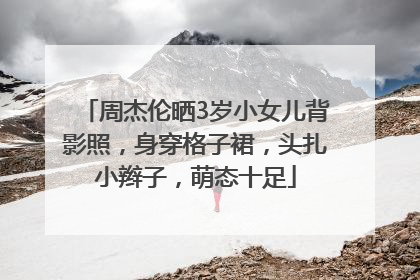 周杰伦晒3岁小女儿背影照，身穿格子裙，头扎小辫子，萌态十足