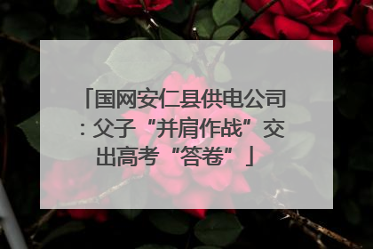 国网安仁县供电公司：父子“并肩作战”交出高考“答卷”