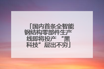 国内首条全智能钢结构零部件生产线即将投产 “黑科技”层出不穷