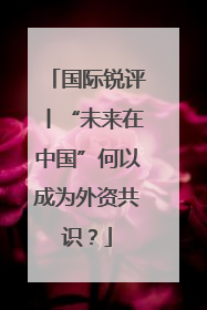 国际锐评丨“未来在中国”何以成为外资共识？