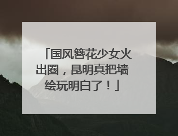 国风簪花少女火出圈，昆明真把墙绘玩明白了！