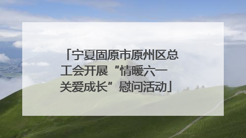 宁夏固原市原州区总工会开展“情暖六一 关爱成长”慰问活动
