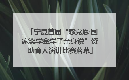 宁夏首届“感党恩·国家奖学金学子亲身说”资助育人演讲比赛落幕
