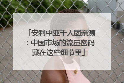 安利中亚千人团亲测：中国市场的流量密码 藏在这些细节里