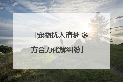 宠物扰人清梦 多方合力化解纠纷