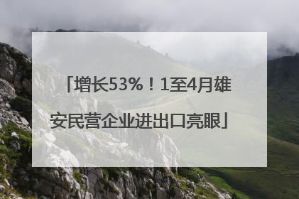 增长53%！1至4月雄安民营企业进出口亮眼