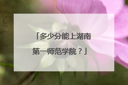 多少分能上湖南第一师范学院？