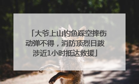 大爷上山钓鱼踩空摔伤动弹不得，消防顶烈日跋涉近1小时抵达救援