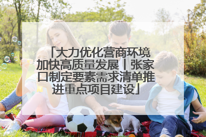 大力优化营商环境 加快高质量发展丨张家口制定要素需求清单推进重点项目建设